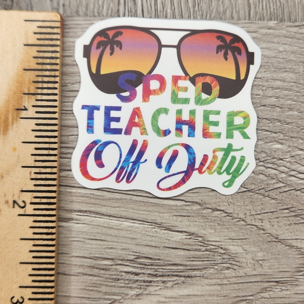 10/$10 Teacher Sticker Tie Dye Groovy Hippie 70s Vibe Colorful